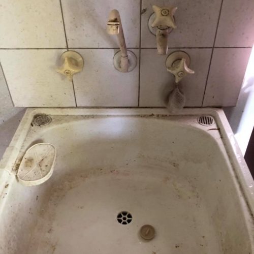 Dirty bathroom sink
